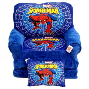 Fotoliu de plus, extensibil cu 3 placi, Spiderman, cadou pernuta