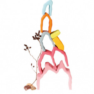 Joc lemn Montessori Curcubeu Rainbow Mountain