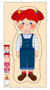 Jucarie educativa din lemn, corp uman , puzzle, in 5 straturi suprapuse