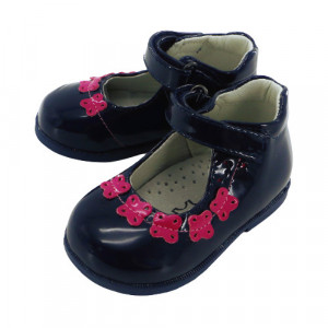 Pantofi fete,bleumarin cu fluturas