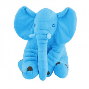 Perna pozitionator bebe, Elefant de plus albastru