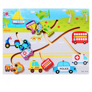 Puzzle 3D labirint din lemn Vehicule