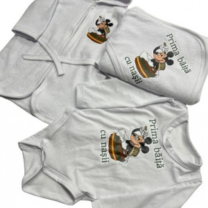 Set Prima baita, 3 piese, Mickey verde, en gros