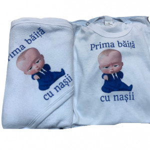 Set prima baita,Baby Boss, 3 piese, cu borcanel - Img 2