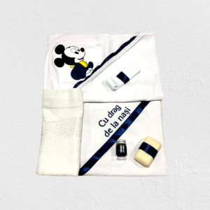 Trusou de botez 6 piese Mickey bleumarin, EN GROS - Img 2
