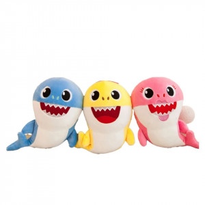 Baby Shark, set de 3 jucarii de plus, muzicale, 30 cm