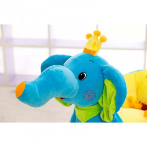 Balansoar Muzical Copii tip Sanie - Elefant Albastru - Img 2