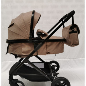 Carucior 2 in 1, reversibil, cu shock absorber, F3 crem - Img 2