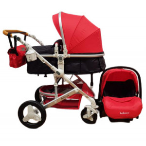 CARUCIOR 3 IN 1, CU LANDOU TRANSFORMABIL SI SCOICA, 0-36 LUNI, HUG 530W, ROSU