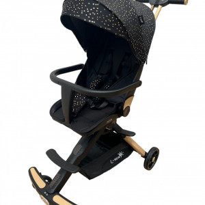Carucior bebe sport, C2, scaun reversibil,cu pozitie de somn, cu lumini si muzica, negru - Img 1
