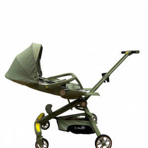 Carucior bebe sport, C2, scaun reversibil,cu pozitie de somn, cu lumini si muzica, verde - Img 3