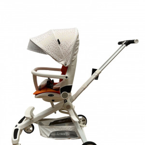 Carucior bebe sport, C2, scaun reversibil,cu pozitie de somn, cu lumini si muzica, alb - Img 5
