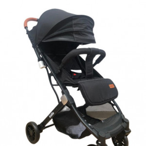 Carucior sport compact, pliere gen troller, pretabil pentru avion, HUG K8, negru