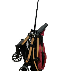 Carucior sport, pliere tip troller, 661, cadru cu suspensie si pozitie de somn, rosu