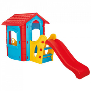 Casuta cu tobogan pentru copii Pilsan Happy House blue - Img 1