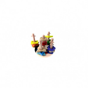Coloane Sortatoare De Forme Din Lemn 5, Mickey Mouse - Img 2