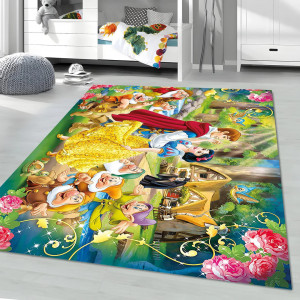 Covor copii, Printesa Alba Ca Zapada, antiderapant, dim 80*150 cm