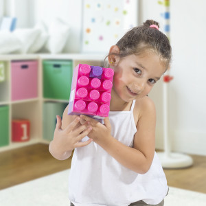 Cuburi mari de construit in cutie - Unicorn (100 piese) - Img 2