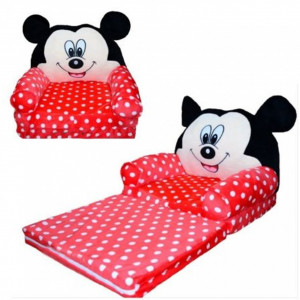 Fotoliu de plus, extensibil, cu 2 placi, Minnie cu buline