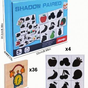 Joc educativ Umbrele, Puzzle de potrivire si asociere