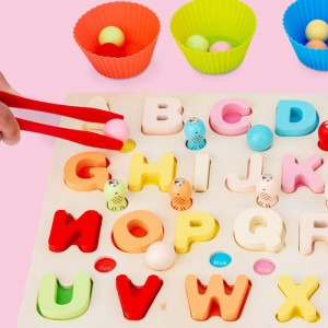 Joc puzzle Montessori Alfabet sau Numere - Img 3