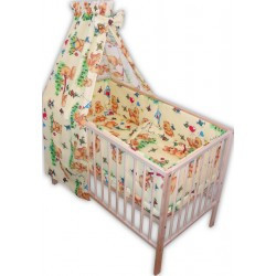 .Lenjerie patut bebe cu 6 piese ursulet.crem