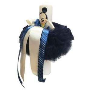 Lumanare pentru botez, Mickey, bleumarin