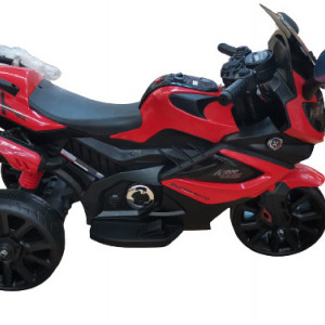 Motocicleta electrica pentru copii 3-7 ani cu doua motoare, Rosu