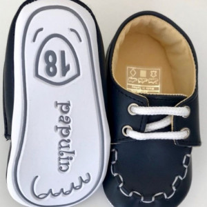 Pantofi eleganti bebelusi, bleumarin - Img 1