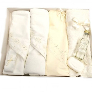 Set trusou botez pentru biserica, 7 piese, perlute ivoire