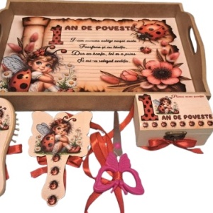 Tavita de turta,Fetita Gargarita, set de 5 piese
