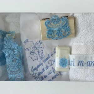 Trusou Botez cu Broderie 01, bleu