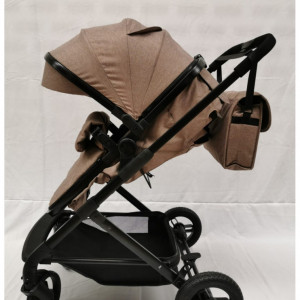 Carucior 2 in 1, reversibil, cu shock absorber, F3 crem - Img 3