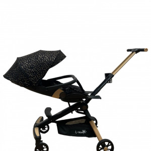 Carucior bebe sport, C2, scaun reversibil,cu pozitie de somn, cu lumini si muzica, negru - Img 2
