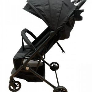 Carucior sport, C6 pliere troller, compatibil pentru avion, pozitie de somn, 6 luni-3 ani, Negru - Img 2