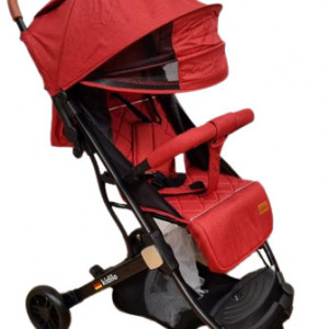 Carucior sport compact, pliere gen troller, pretabil pentru avion, HUG K8, rosu - Img 1