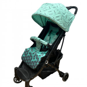 Carucior sport, pliere tip troller, 661, cadru cu suspensie si pozitie de somn, verde