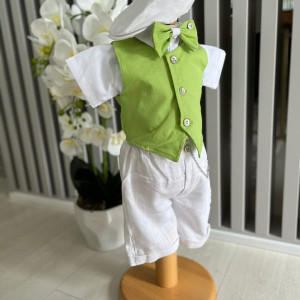 Costum de vara elegant, Dandy, verde,0-12 luni - Img 3