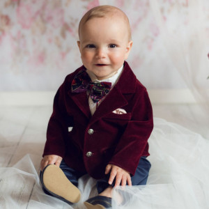Costum pentru botez, Ralph, burgundy, 3 luni-4 ani - Img 7