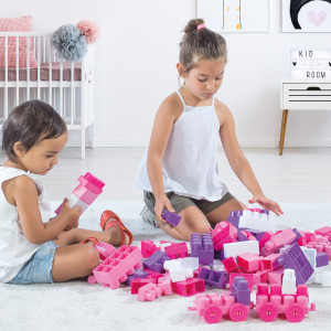 Cuburi mari de construit in cutie - Unicorn (100 piese) - Img 3