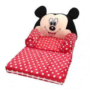 Fotoliu de plus, extensibil, cu 2 placi, Minnie cu buline