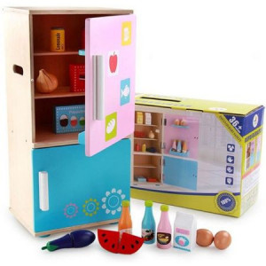 Frigider, jucarie din lemn pentru copii, 47*23 cm