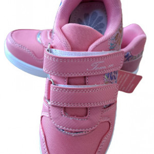Incaltaminte sport copii, tip adidas, exterior piele ecologica, roz - Img 3