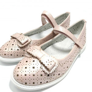 Pantofi fete, cu interior piele, nude, 31-35 - Img 2