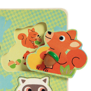 Puzzle din lemn Animalele din padure Djeco - Img 2