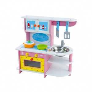 Bucatarie Mare din Lemn Pink Gas Stove for Chef
