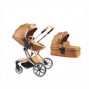 Carucior 2 in 1 Egg Shape F1 , cafeniu - Img 3