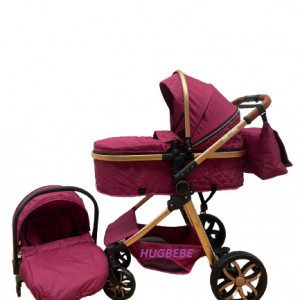 Carucior bebe 3 in 1, cu landou reversibil, suspensii pe roata si pe cadru, T9, MOV