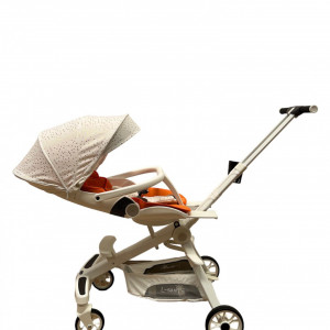 Carucior bebe sport, C2, scaun reversibil,cu pozitie de somn, cu lumini si muzica, alb - Img 7