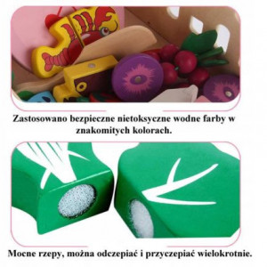 Carucior De Cumparaturi Din Lemn Cu Accesorii - Img 2